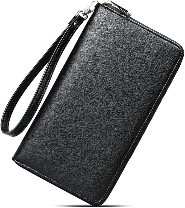 CLUCI Women Wallet Leather RFID Blocking With Wristlet